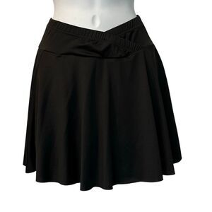 SHEIN Black Flowy Skater Skirt with Built-In Shorts | Size S